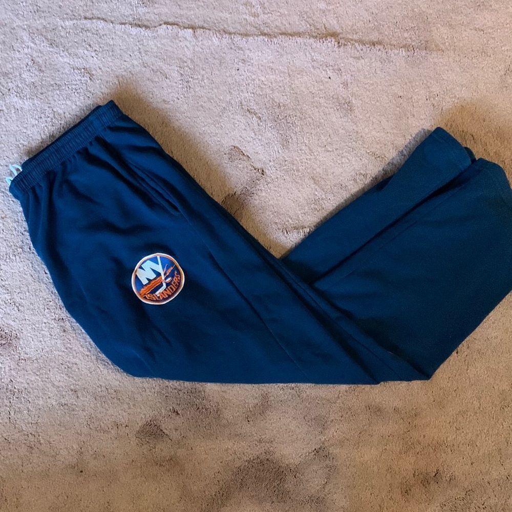 NHL New York Islanders Calhoun Navy Blue Sweatpants Mens Joggers